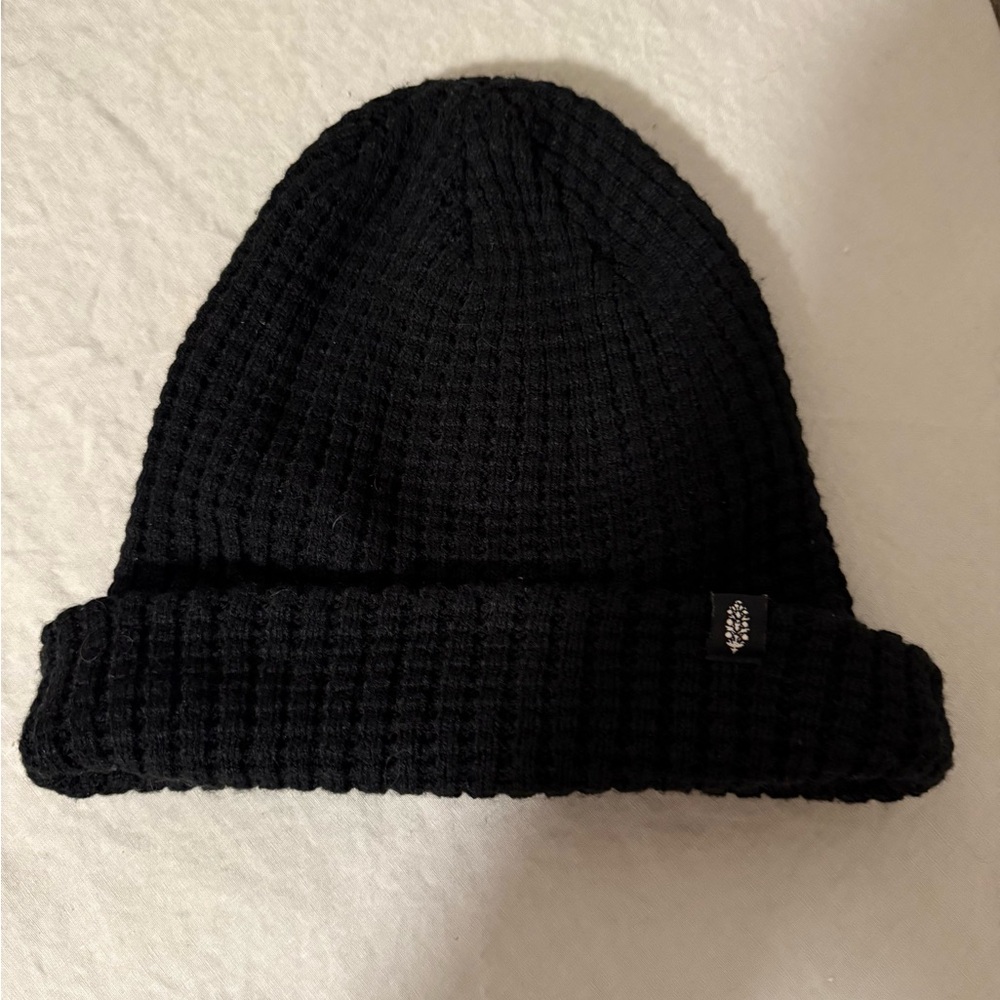 FP Movement by Free People Waffle Knit Black Beanie